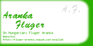 aranka fluger business card